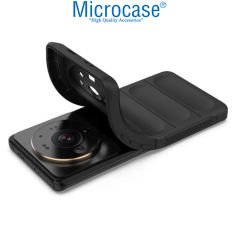 Microcase Xiaomi Mi 12 Ultra Miami Serisi Darbeye Dayanıklı Silikon Kılıf - Koyu Gri