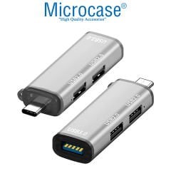 Microcase Type-C to USB 3.0 Çoğaltıcı Hub 3in1 OTG Adaptör - AL3574