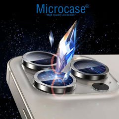 Microcase Iphone 16 Pro/16 Pro Max Kamera Camı Lens Koruyucu Halka Set - AL8114