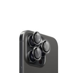 Microcase Iphone 16 Pro/16 Pro Max Kamera Camı Lens Koruyucu Halka Set - AL8114
