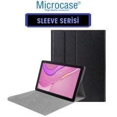 Microcase Huawei Matepad T10S 10.1'' Sleeve Serisi Mıknatıs Kapaklı Standlı Suni Deri Kılıf - Siyah