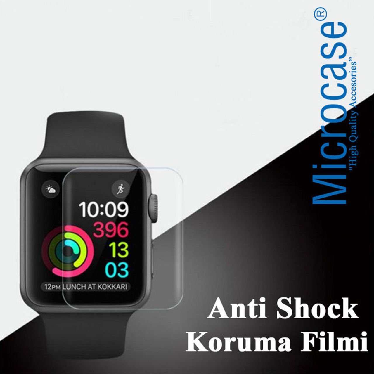 Microcase Apple Watch Seri 6 44 mm Nano Glass Esnek Cam Ekran Koruma Filmi