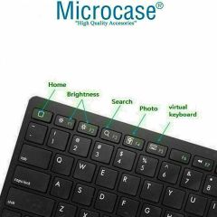 Microcase Apple iPad Air 11 2024  Tablet  için Bluetooth Klavye+Mouse+TR Sticker AL2691