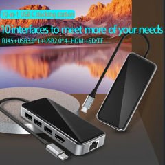 AirSky Type-C to HDMI USB 3.0 RJ45 USB-C 60W TF ve SD Dönüştürücü HUB - AL3575