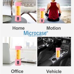 Microcase USB Şarj Edilebilir Paslanmaz Çelik Keskin Bıçaklı Mini Blender Smoothie Mixer AL3963
