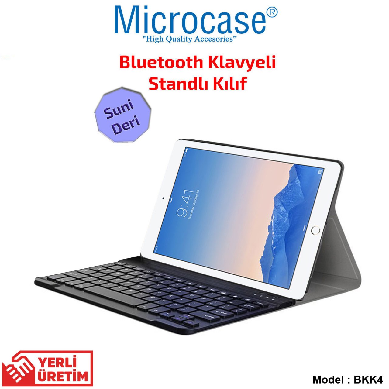 Microcase iPad Air 2 Bluetooth Klavyeli Standlı Kılıf - BKK4