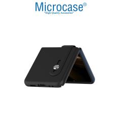 Microcase Huawei P50 Pocket Parmak Tutuculu Plastik Kılıf - Siyah-Lacivert