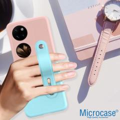 Microcase Huawei P50 Pocket Parmak Tutuculu Plastik Kılıf - Siyah-Lacivert