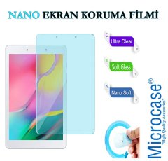 Microcase Samsung Galaxy Tab A 8.0 2019 T290 Delüx Serisi Universal Standlı Deri Kılıf - Lacivert + Nano Esnek Ekran Koruma Filmi