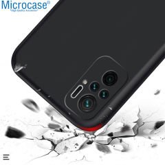 Microcase Xiaomi Poco F3 Elektrocase Serisi Kamera Korumalı Silikon Kılıf - Siyah