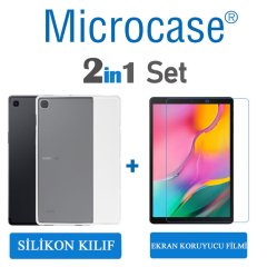 Samsung Tab A 10 2019 T510 T515 Silikon Kılıf Şeffaf+EKRAN KORUMA