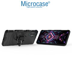 Microcase Xiaomi Redmi K40 Gaming Batman Serisi Yüzük Standlı Armor Kılıf - Siyah