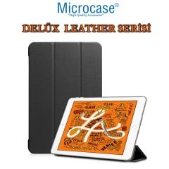 Microcase iPad Mini 5.Nesil 2019 Delüx Leather Serisi Standlı Kılıf - Siyah