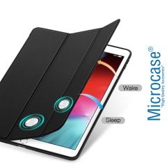 Microcase iPad Mini 5.Nesil 2019 Delüx Leather Serisi Standlı Kılıf - Siyah