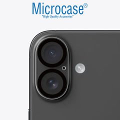 Microcase  Iphone 16 / 16 Plus 3D Kamera Camı Lens Koruyucu Glass Şeffaf Night DELUX Version-AL3403