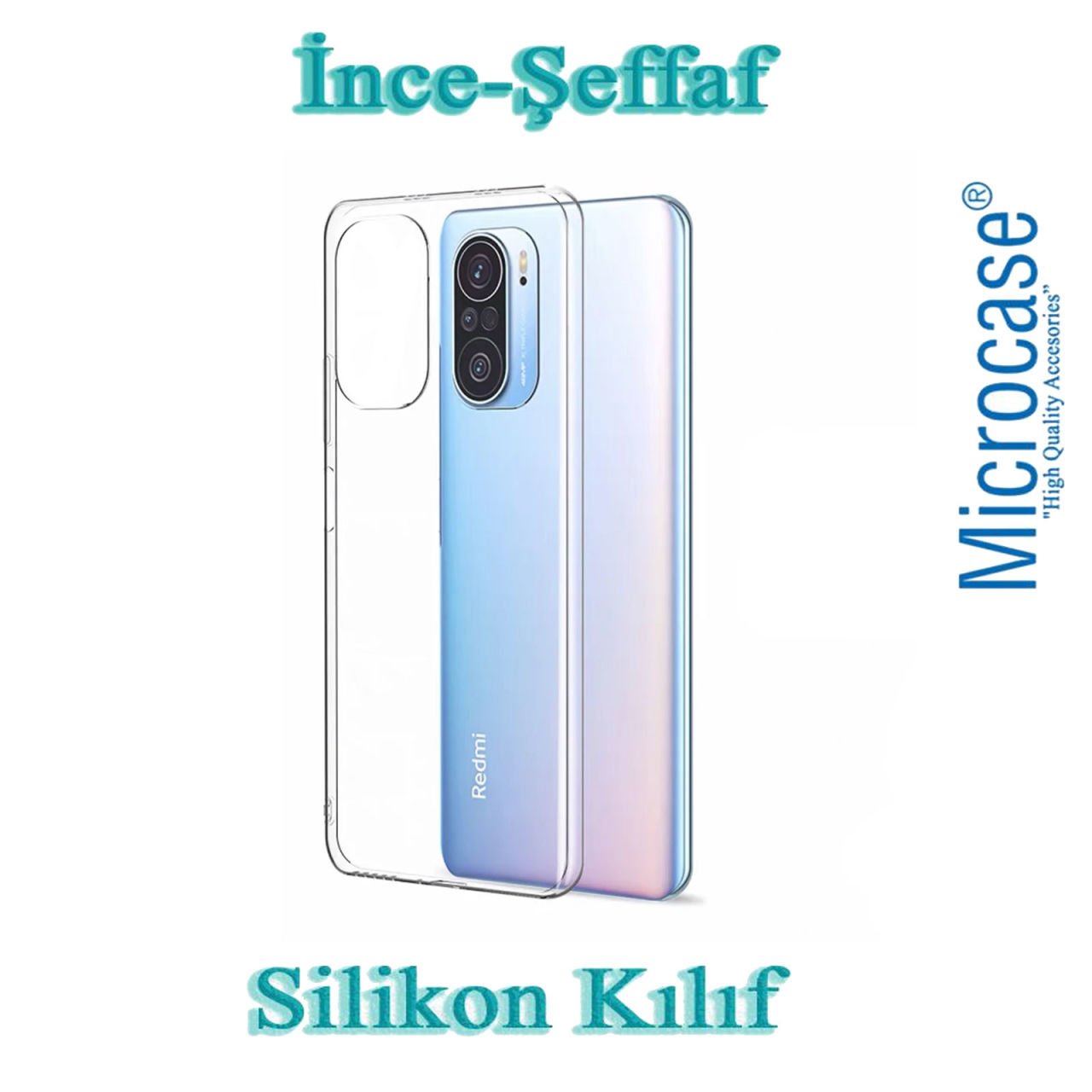 Microcase Xiaomi Poco F3 İnce 0.2 mm Soft Silikon Kılıf - Şeffaf
