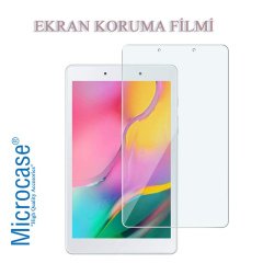 Microcase Samsung Galaxy Tab A 8.0 2019 T290 Delüx Serisi Universal Standlı Deri Kılıf - Kırmızı + Ekran Koruma Filmi