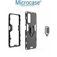 Microcase Oppo Find X3 Pro Batman Yüzüklü Armor Kılıf - Siyah