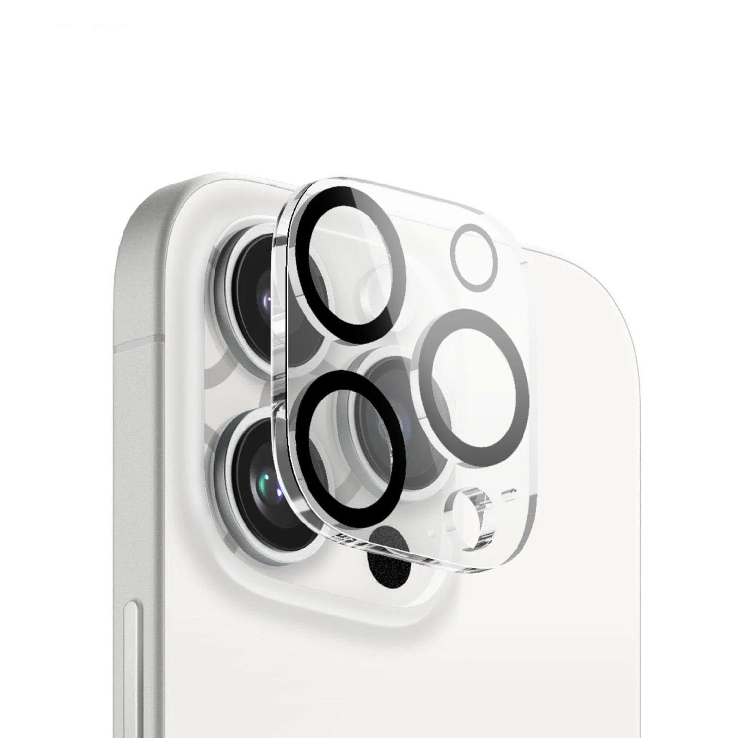 Microcase  Iphone 16 Pro  / 16 Pro Max  3D Kamera Camı Lens Koruyucu Glass Şeffaf Night DELUX Version-AL3403
