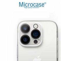 Microcase  Iphone 16 Pro  / 16 Pro Max  3D Kamera Camı Lens Koruyucu Glass Şeffaf Night DELUX Version-AL3403