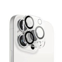 Microcase  Iphone 16 Pro  / 16 Pro Max  3D Kamera Camı Lens Koruyucu Glass Şeffaf Night DELUX Version-AL3403