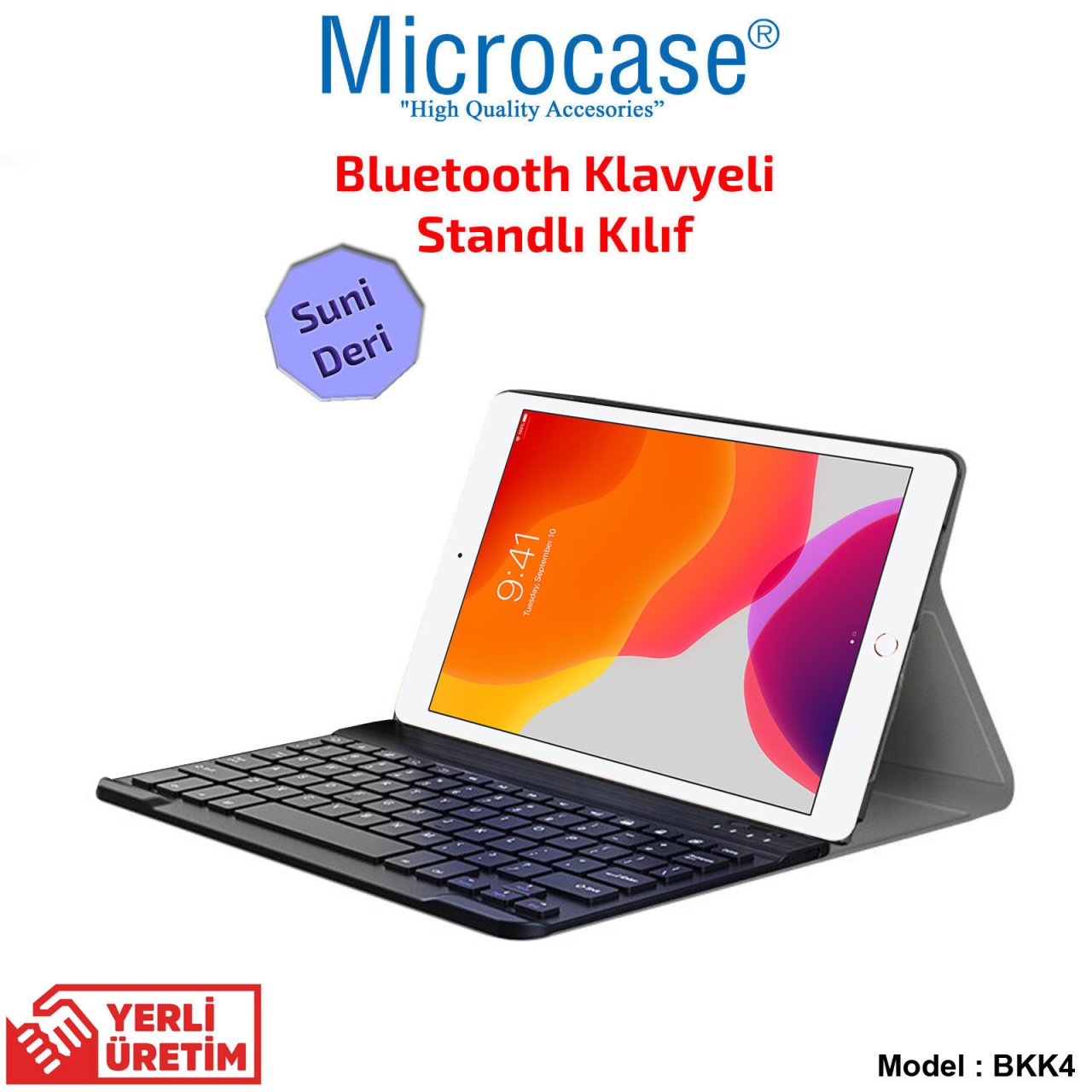 Microcase iPad 7.Nesil 10.2 inch 2019 Bluetooth Klavyeli Standlı Kılıf - BKK4