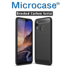 Microcase Huawei Nova 3 Brushed Carbon Fiber SilikonTPU Kılıf+CAM