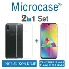 Samsung Galaxy M20 İnce 0.2 mm Silikon Kılıf + CAM (SEÇİN)