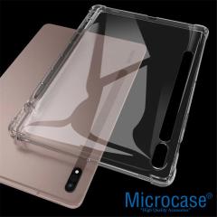 Microcase Samsung Galaxy Tab S8 X700 Kalem Koymalı Silikon Kılıf - Şeffaf