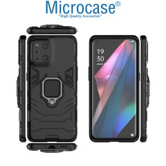 Microcase Oppo Find X3 Pro Batman Yüzüklü Armor Kılıf - Siyah
