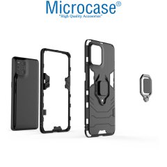 Microcase Oppo Find X3 Pro Batman Yüzüklü Armor Kılıf - Siyah