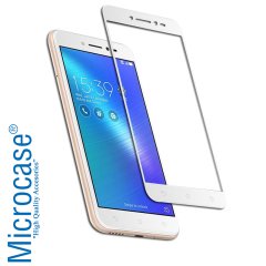 Zenfone Live ZB501KL Tam Kaplayan Çerçeveli Tempered Koruma-BEYAZ