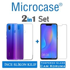 Microcase Huawei Nova 3i-P Smart+ İnce 0.2 mm Silikon Kılıf + CAM