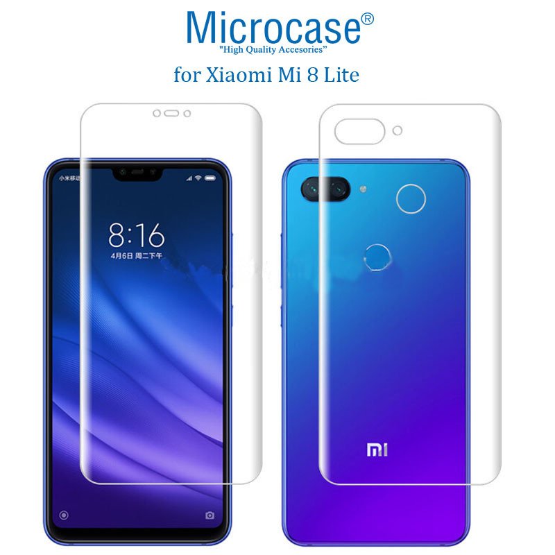 Microcase Xiaomi Mi 8 Lite Full Ön Arka Kaplama TPU Soft Film