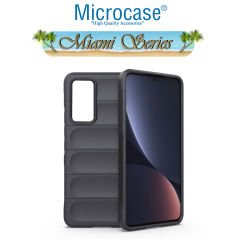 Microcase Xiaomi Mi 12 Lite Miami Serisi Darbeye Dayanıklı Silikon Kılıf - Koyu Gri