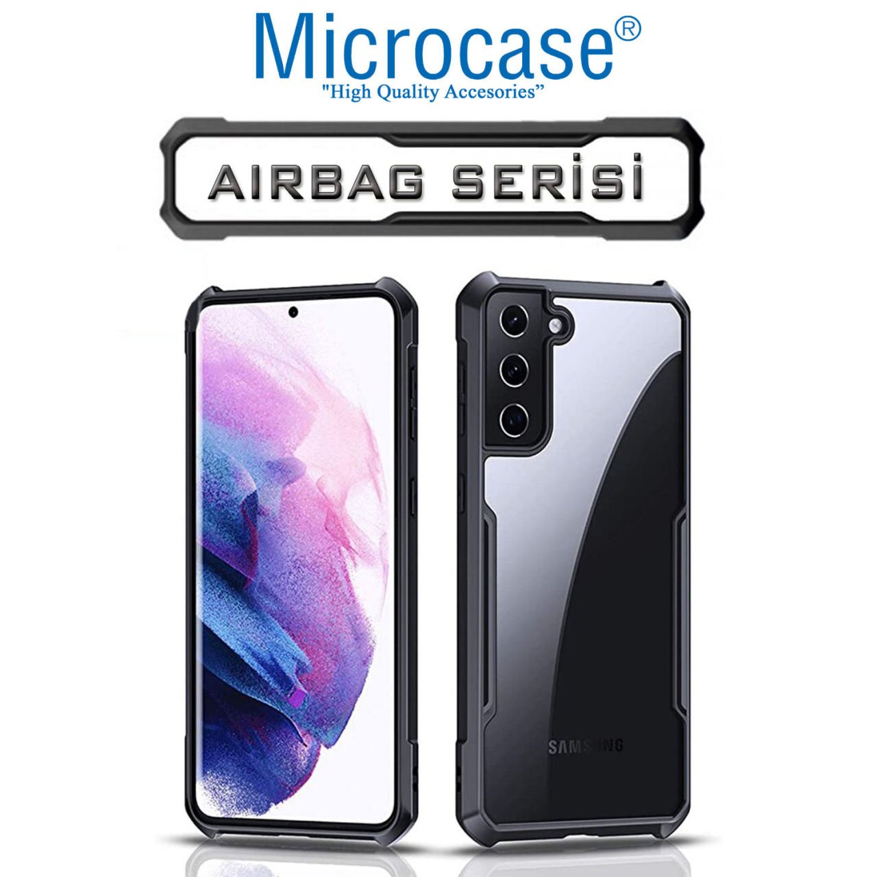 Microcase Samsung Galaxy S21 Airbag Serisi Darbeye Dayanıklı Tpu Kılıf
