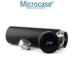 Microcase Paslanmaz Çelik Dijital Termometreli 500 ml Sıcak Soğuk Tutan Çay Kahve Su Termosu - AL3672