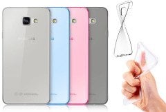 Samsung Galaxy A8 2016 Ultra İnce Silikon Kılıf + Tempered Cam