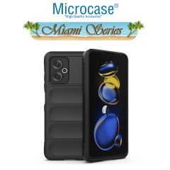 Microcase Xiaomi Poco M4 5G Miami Serisi Darbeye Dayanıklı Silikon Kılıf - Siyah