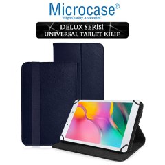 Microcase Samsung Galaxy Tab A 8.0 2019 T290 Delüx Serisi Universal Standlı Deri Kılıf - Lacivert