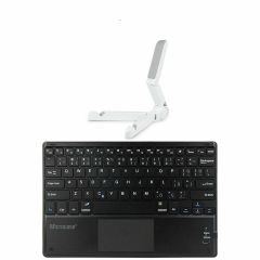Microcase Apple iPad Air 11 2024 Tablet için Bluetooth Touchpad Klavye 25 cm (TR Sticker) + Tablet Standı -AL2758