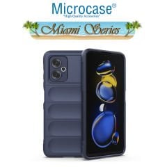 Microcase Xiaomi Poco M4 5G Miami Serisi Darbeye Dayanıklı Silikon Kılıf - Lacivert