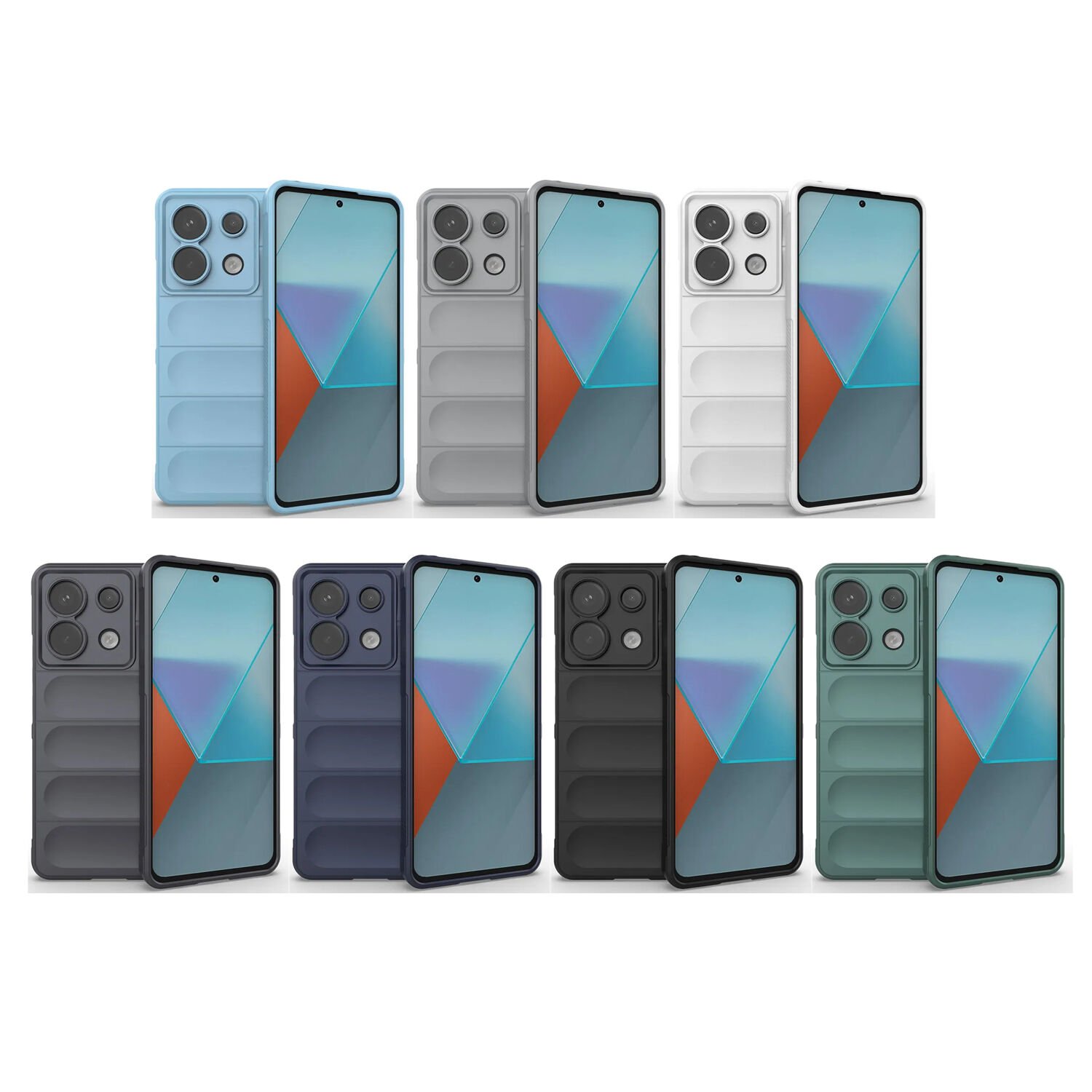 Microcase Xiaomi Redmi Note 13 / Note 13 Pro 5G Global Miami Serisi Darbeye Dayanıklı Silikon Kılıf - AL3420