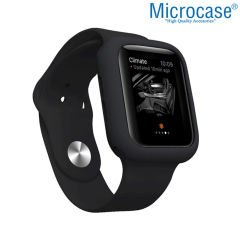 Microcase Apple Watch SE 44 mm Candy Color Seri Kılıf Siyah MC1403