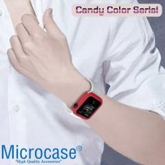 Microcase Apple Watch SE 44mm Candy Color Seri Kılıf Kırmızı MC1403