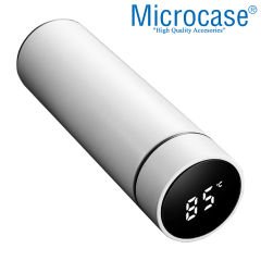 Microcase Paslanmaz Çelik Dijital Termometreli 500 ml Sıcak Soğuk Tutan Çay Kahve Su Termosu - AL3672 beyaz