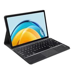 Microcase Samsung Galaxy Tab S10 Plus SM-X820 12.4 inch   Tablet için Bluetooth Touchpad Klavye + Standlı Kılıf - BKK5