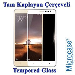 Redmi Note 3 Tam Kaplayan Çerçeveli Tempered Ekran Koruma-BEYAZ