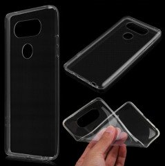 LG V20 Ultra İnce Silikon Kılıf + Tempered Cam