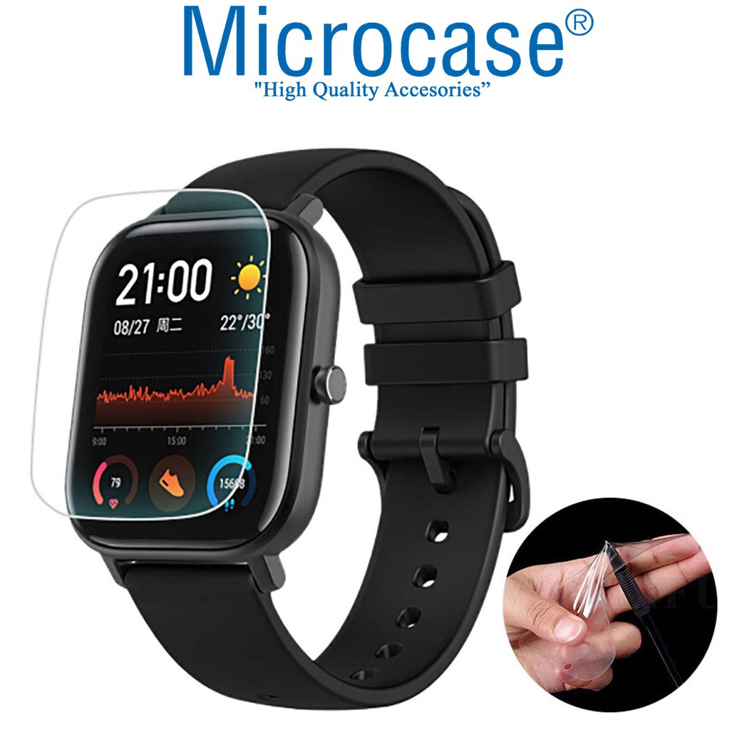 Microcase Xiaomi Amazfit GTS TPU Film Full Ekran Kaplama Koruma